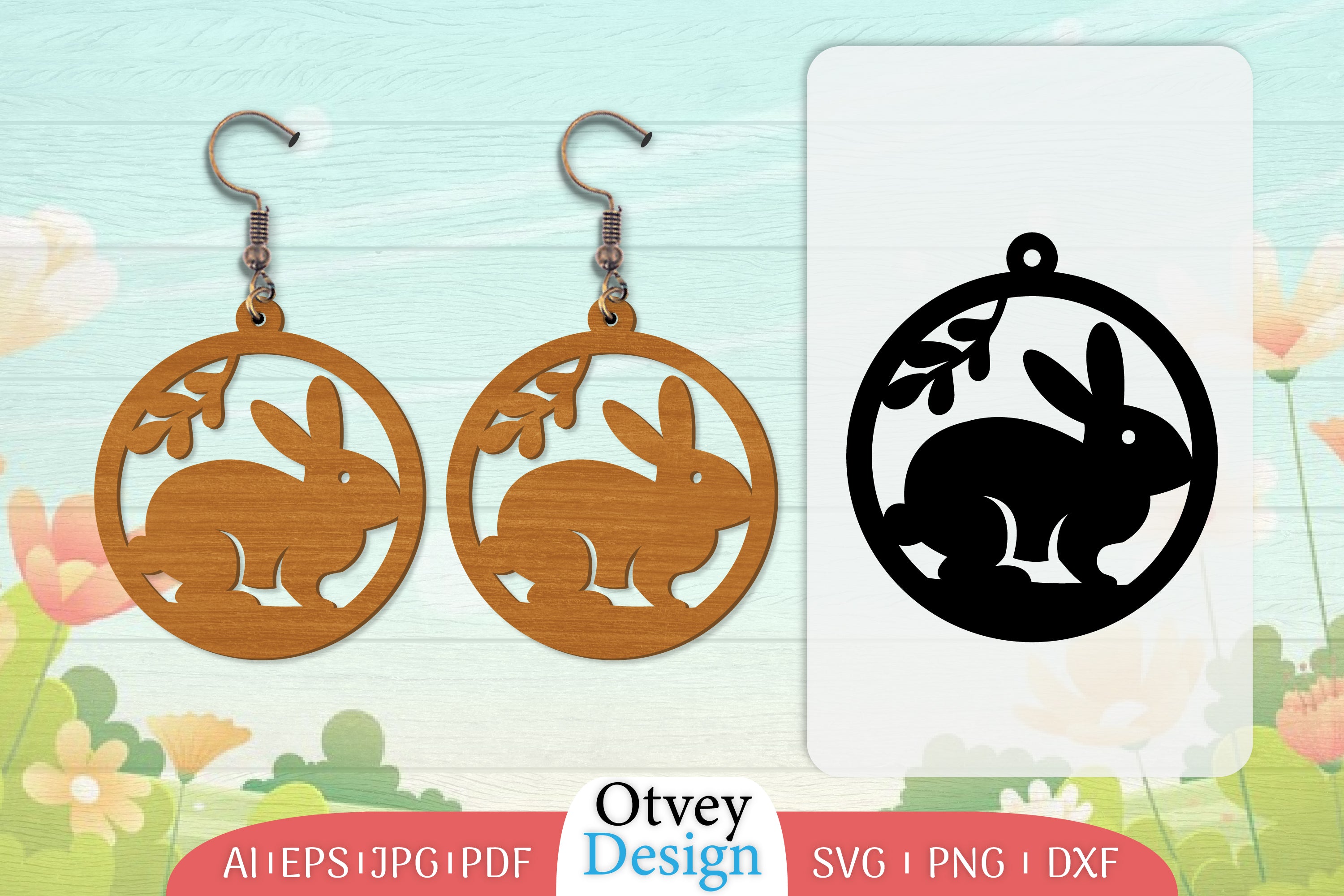 Earring Rabbit Lasercut SVG Bundle 31 - CraftNest - Digital Crafting and Art