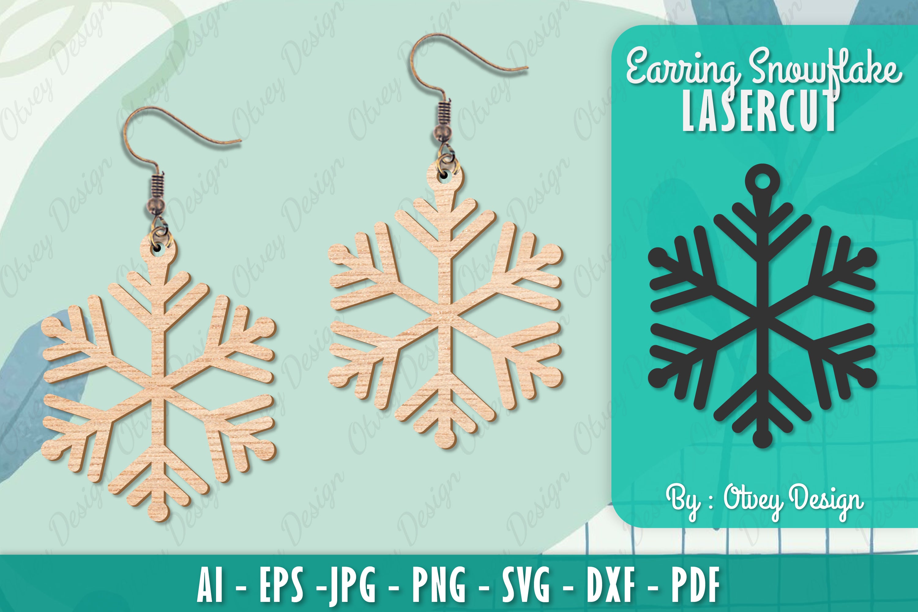 Snowflake Earring Lasercut SVG Bundle 11 - CraftNest - Digital Crafting and Art