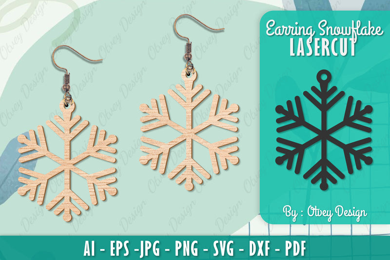 Snowflake Earring Lasercut SVG Bundle 11 - CraftNest - Digital Crafting and Art