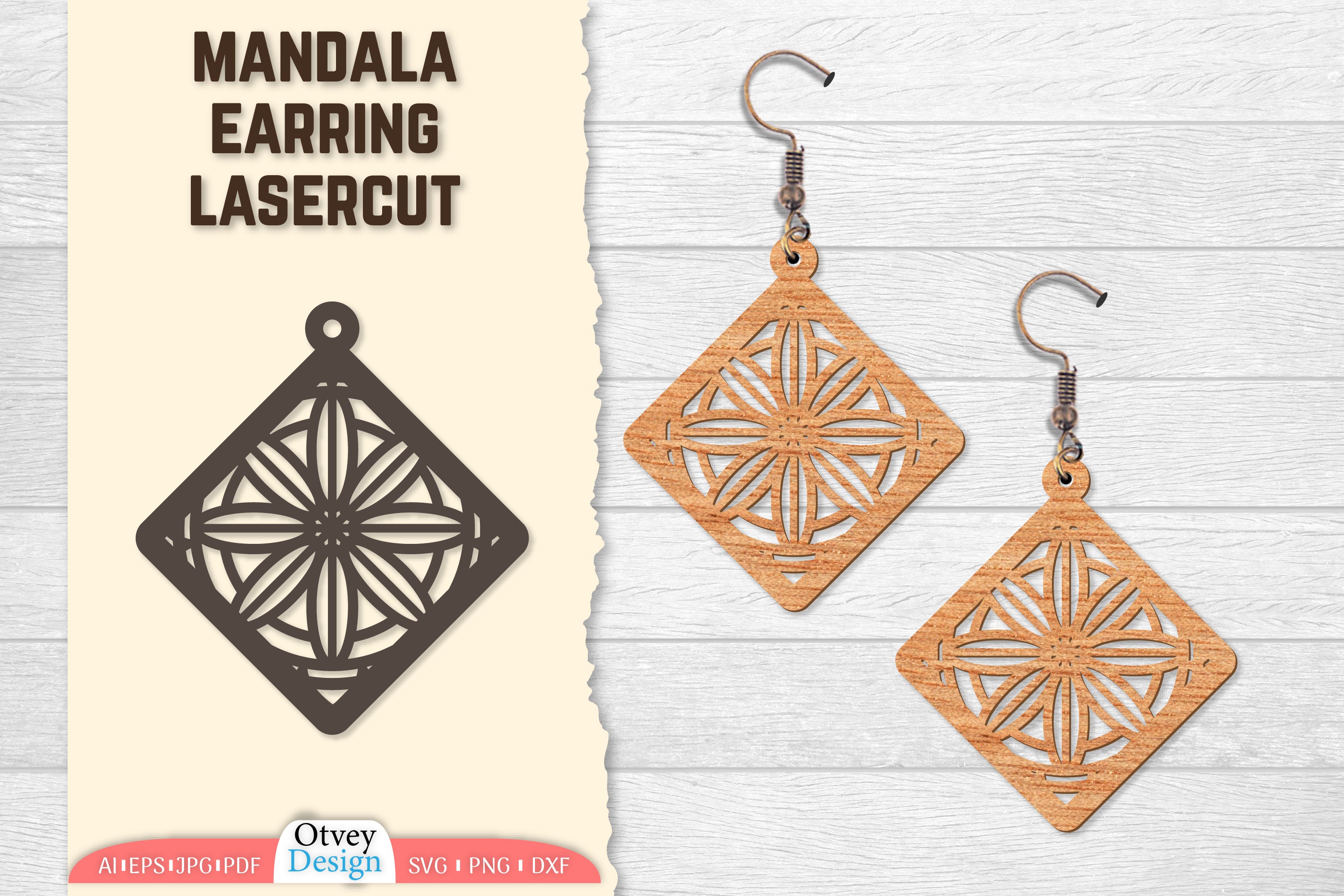 Earring Mandala Lasercut SVG Bundle 12 - CraftNest - Digital Crafting and Art