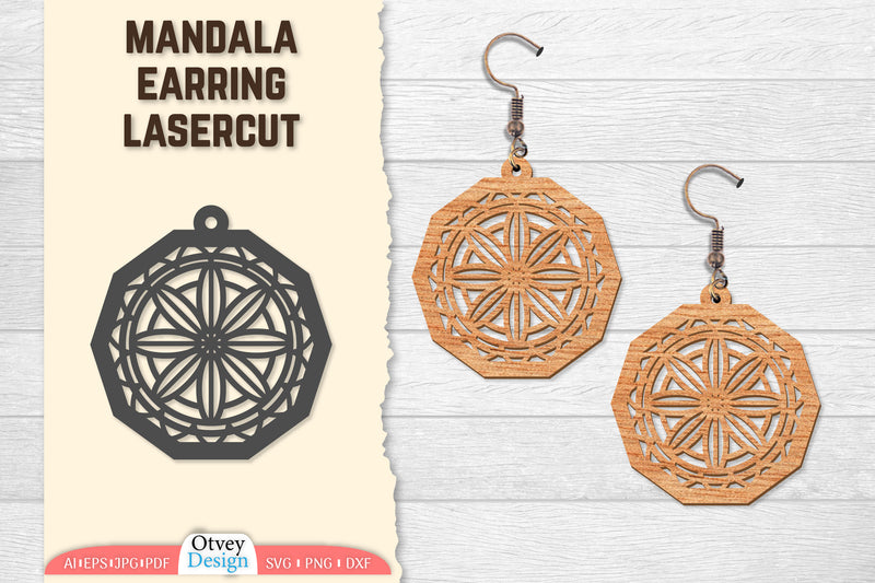 Earring Mandala Lasercut SVG Bundle 59 - CraftNest - Digital Crafting and Art