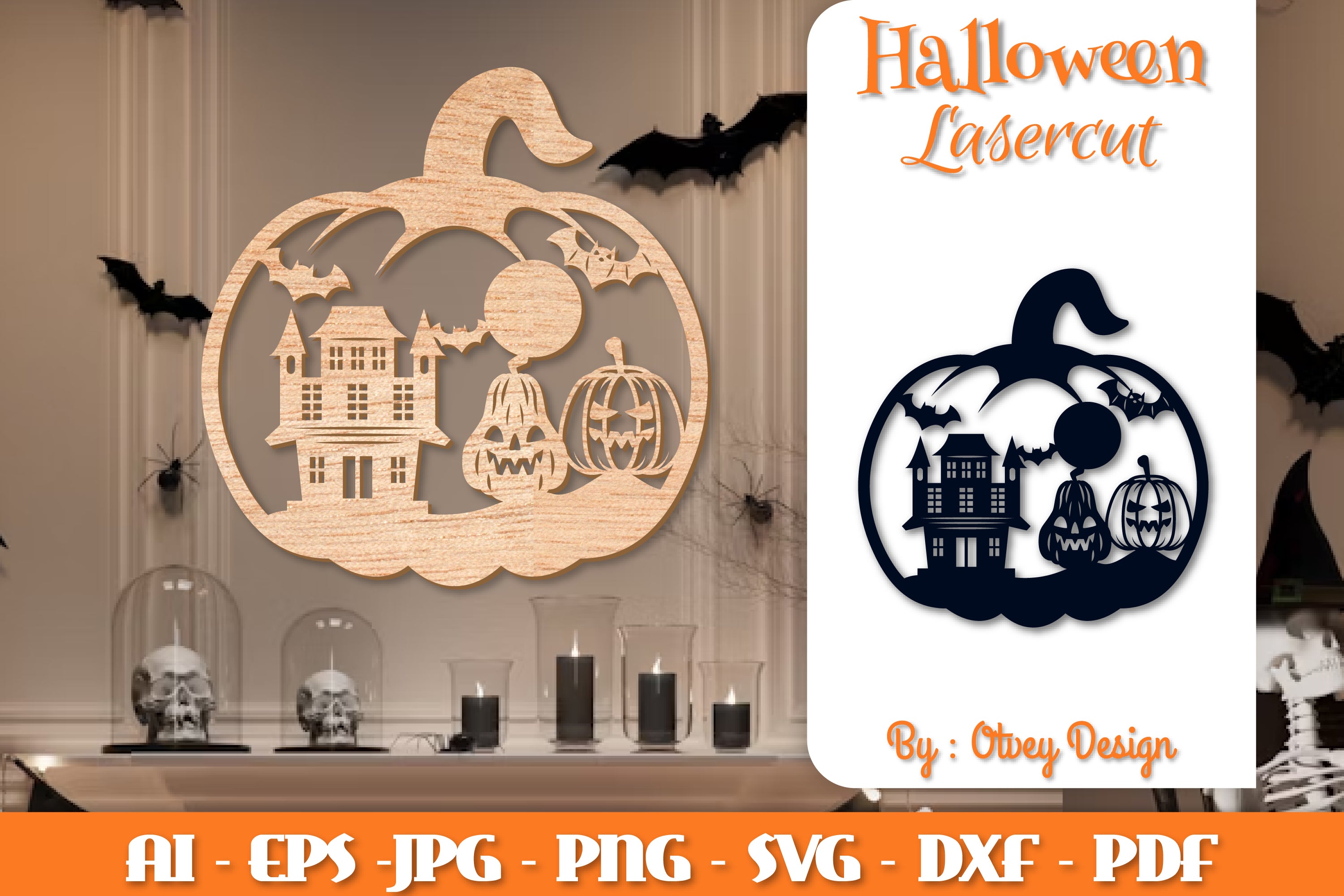 Halloween Pumpkins Lasercut SVG Bundle