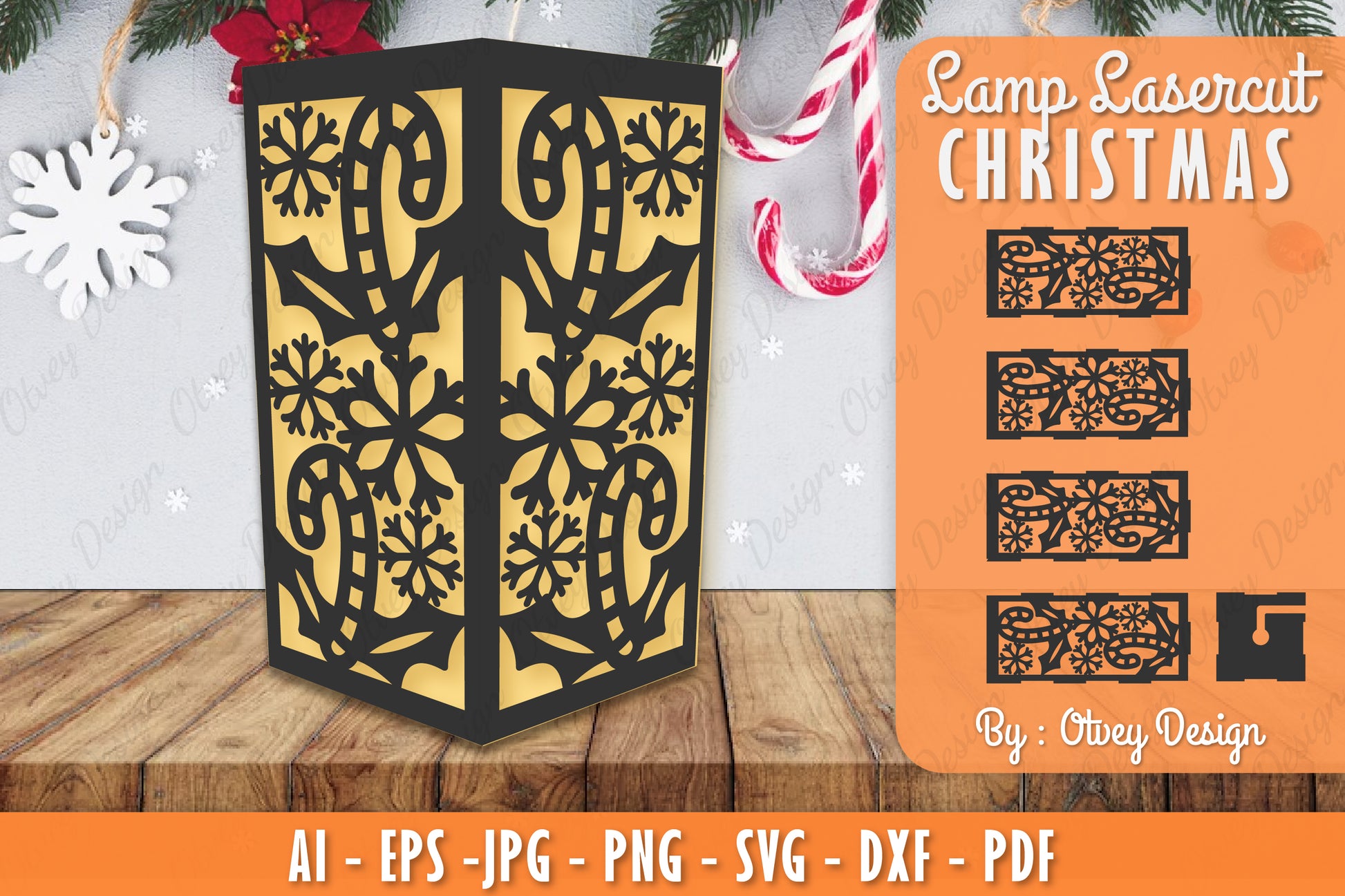 Christmas Lamp Lasercut SVG Bundle 25 - CraftNest - Digital Crafting and Art