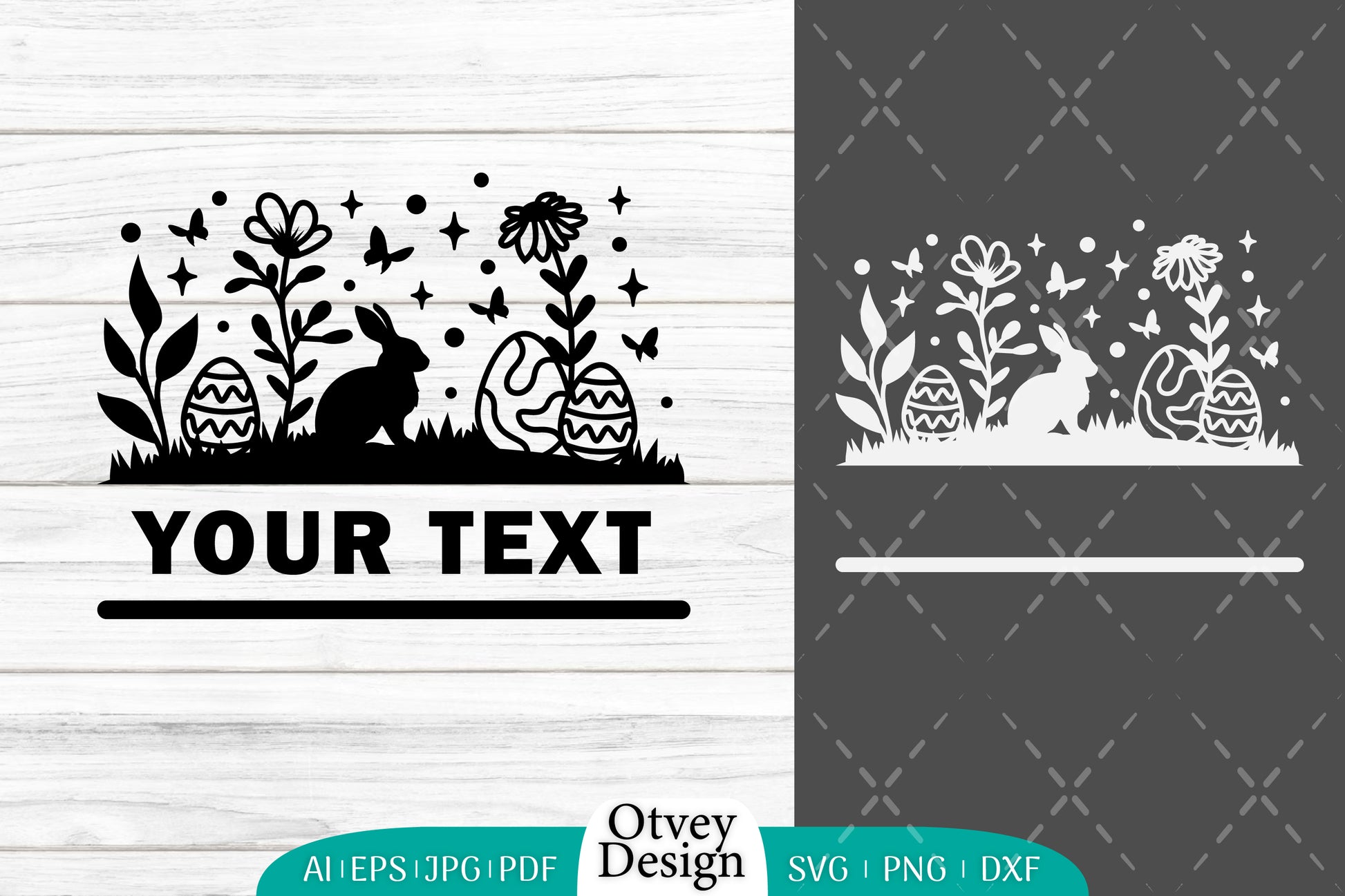 Easter Bunny Garden Scene SVG Bundle 12 - CraftNest - Digital Crafting and Art