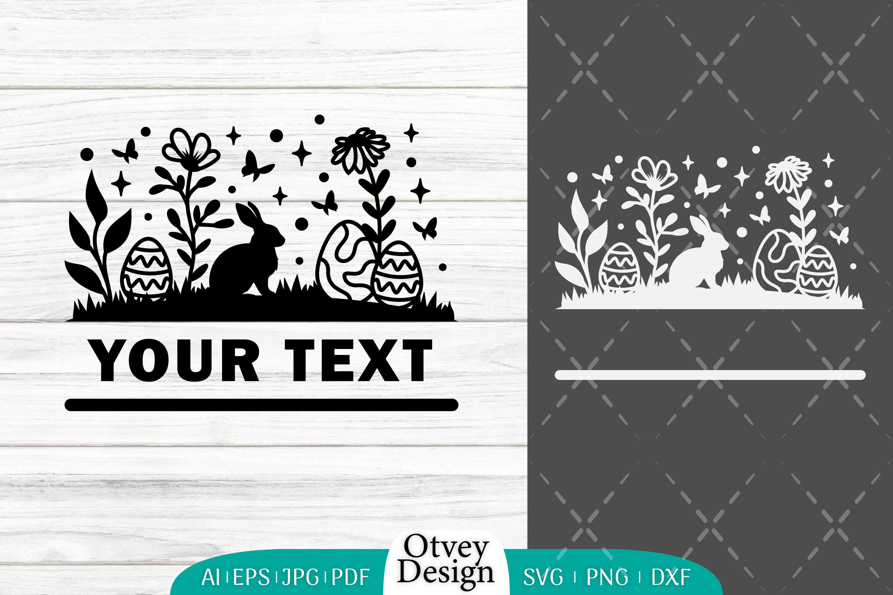 Easter Bunny Garden Scene SVG Bundle 12 - CraftNest - Digital Crafting and Art