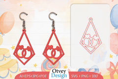 Birthday Earrings Lasercut SVG Bundle 13 - CraftNest - Digital Crafting and Art