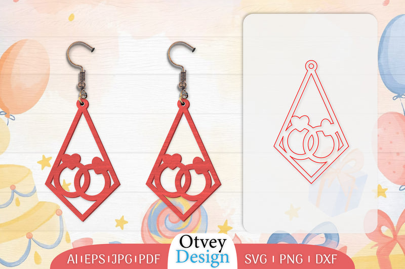 Birthday Earrings Lasercut SVG Bundle 13 - CraftNest - Digital Crafting and Art