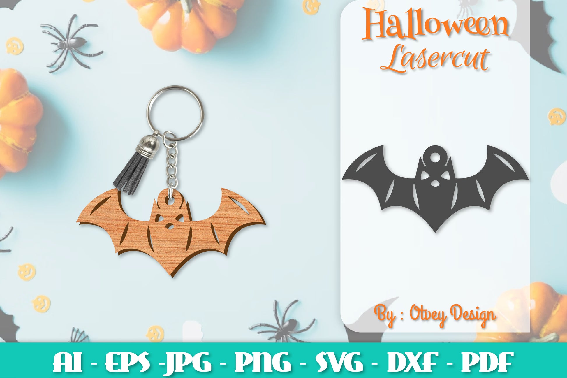 Keychain Halloween Lasercut SVG Bundle 275 - CraftNest - Digital Crafting and Art