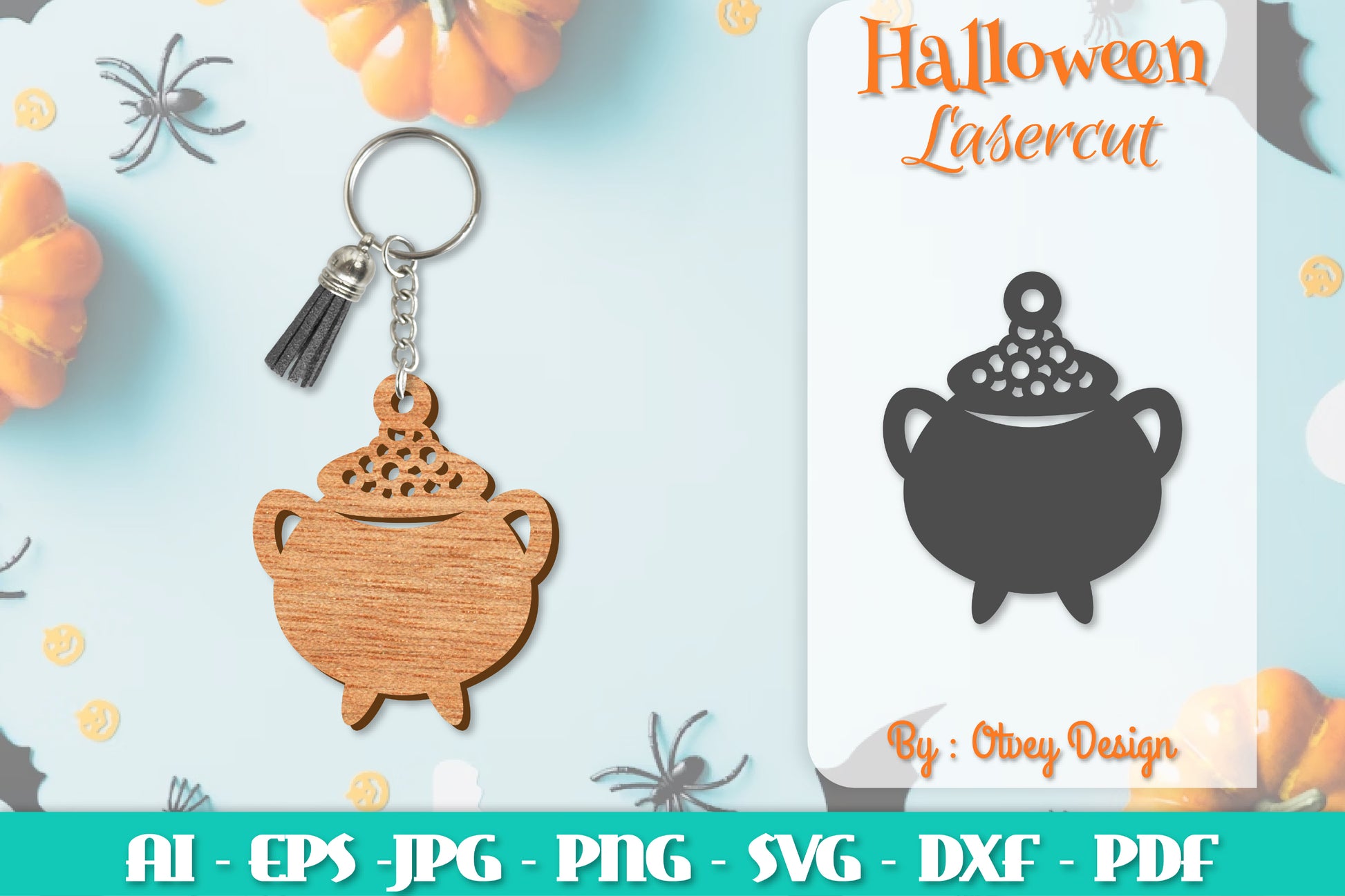 Keychain Halloween Lasercut SVG Bundle 276 - CraftNest - Digital Crafting and Art