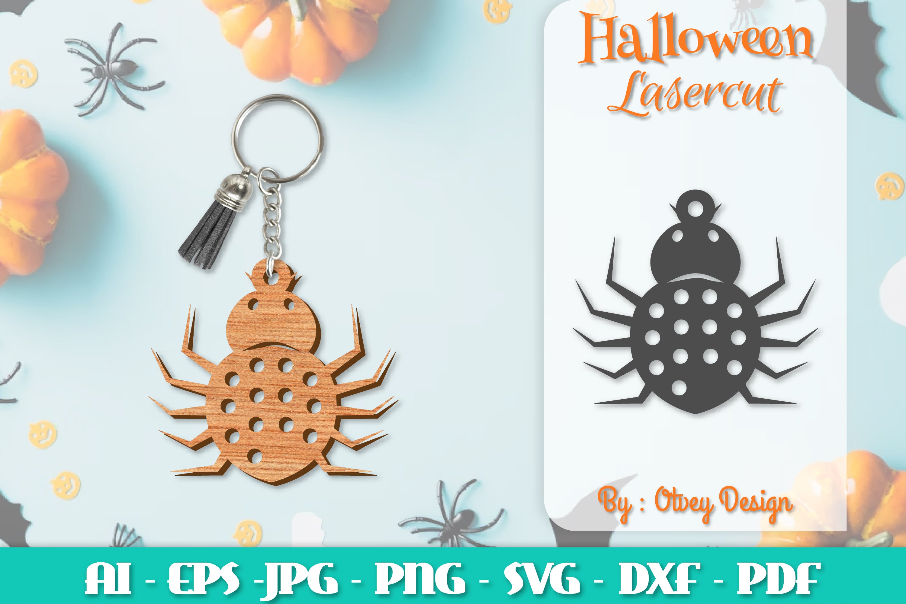 Keychain Halloween Lasercut SVG Bundle 1611 - CraftNest - Digital Crafting and Art