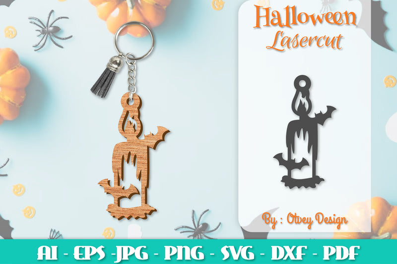 Keychain Halloween Lasercut SVG Bundle 1711 - CraftNest - Digital Crafting and Art