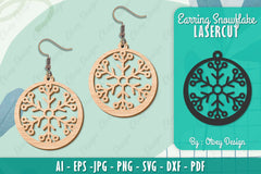 Snowflake Earring Lasercut SVG Bundle 108 - CraftNest - Digital Crafting and Art