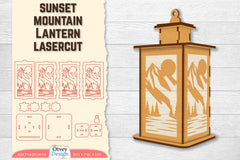 Sunset Mountain Lamp Lasercut SVG Bundle 8 - CraftNest - Digital Crafting and Art