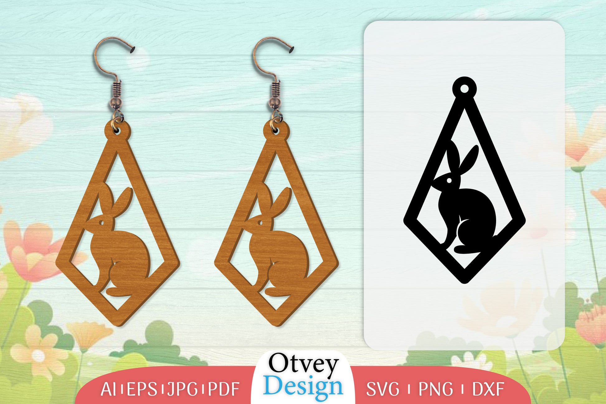 Earring Rabbit Lasercut SVG Bundle 59 - CraftNest - Digital Crafting and Art