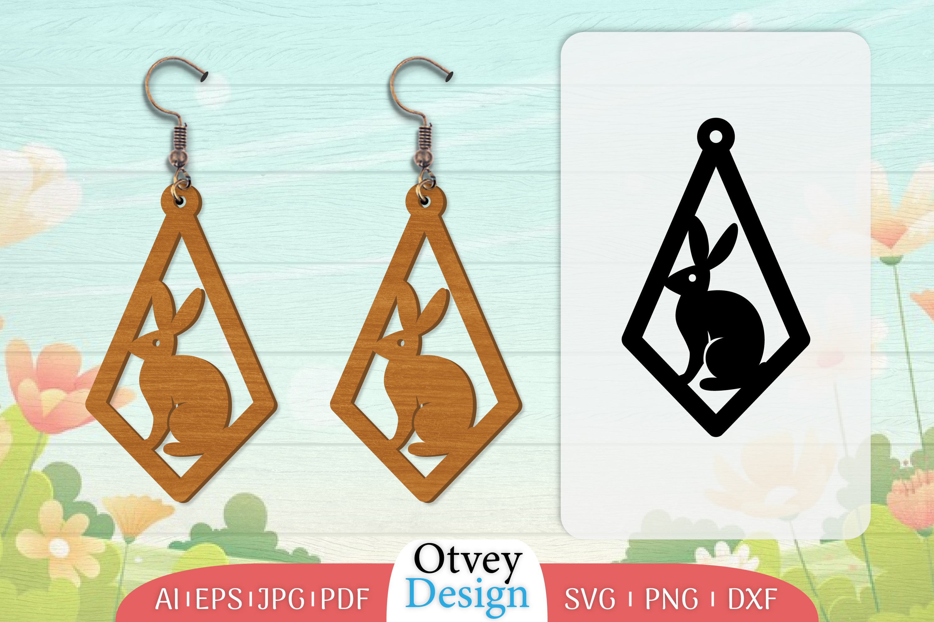 Earring Rabbit Lasercut SVG Bundle 59 - CraftNest - Digital Crafting and Art