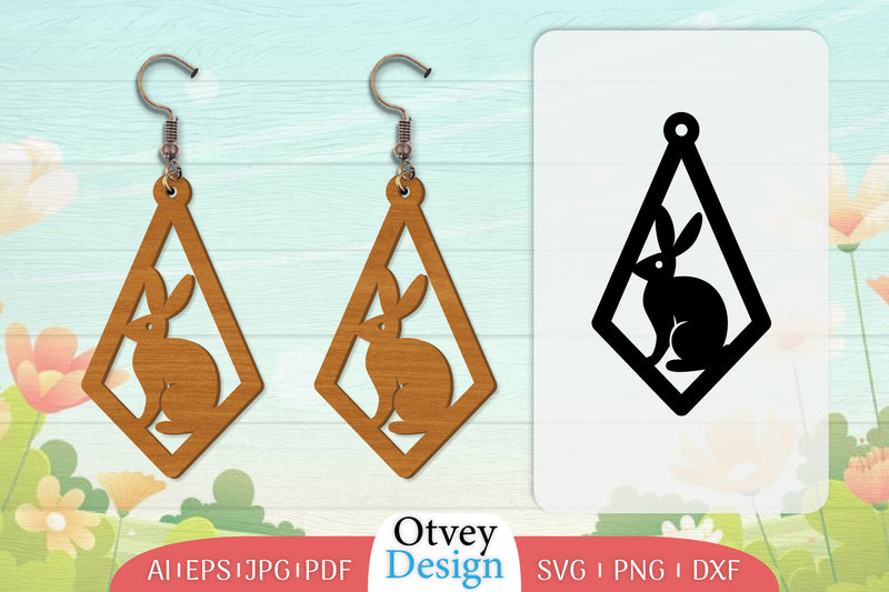 Earring Rabbit Lasercut SVG Bundle 59 - CraftNest - Digital Crafting and Art