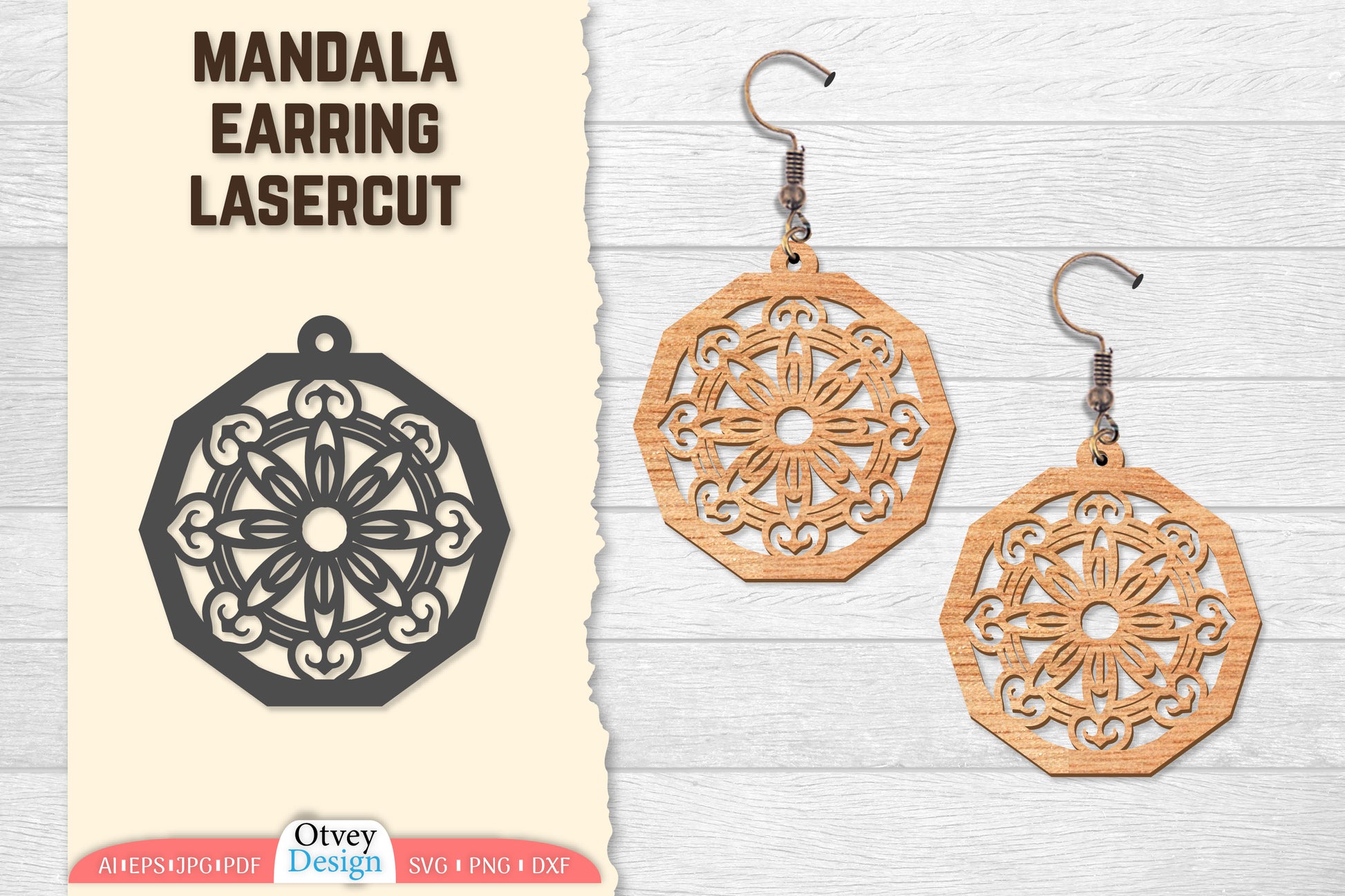 Earring Mandala Lasercut SVG Bundle 60 - CraftNest - Digital Crafting and Art