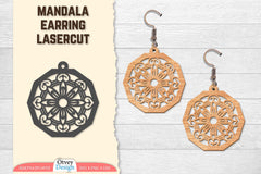 Earring Mandala Lasercut SVG Bundle 60 - CraftNest - Digital Crafting and Art