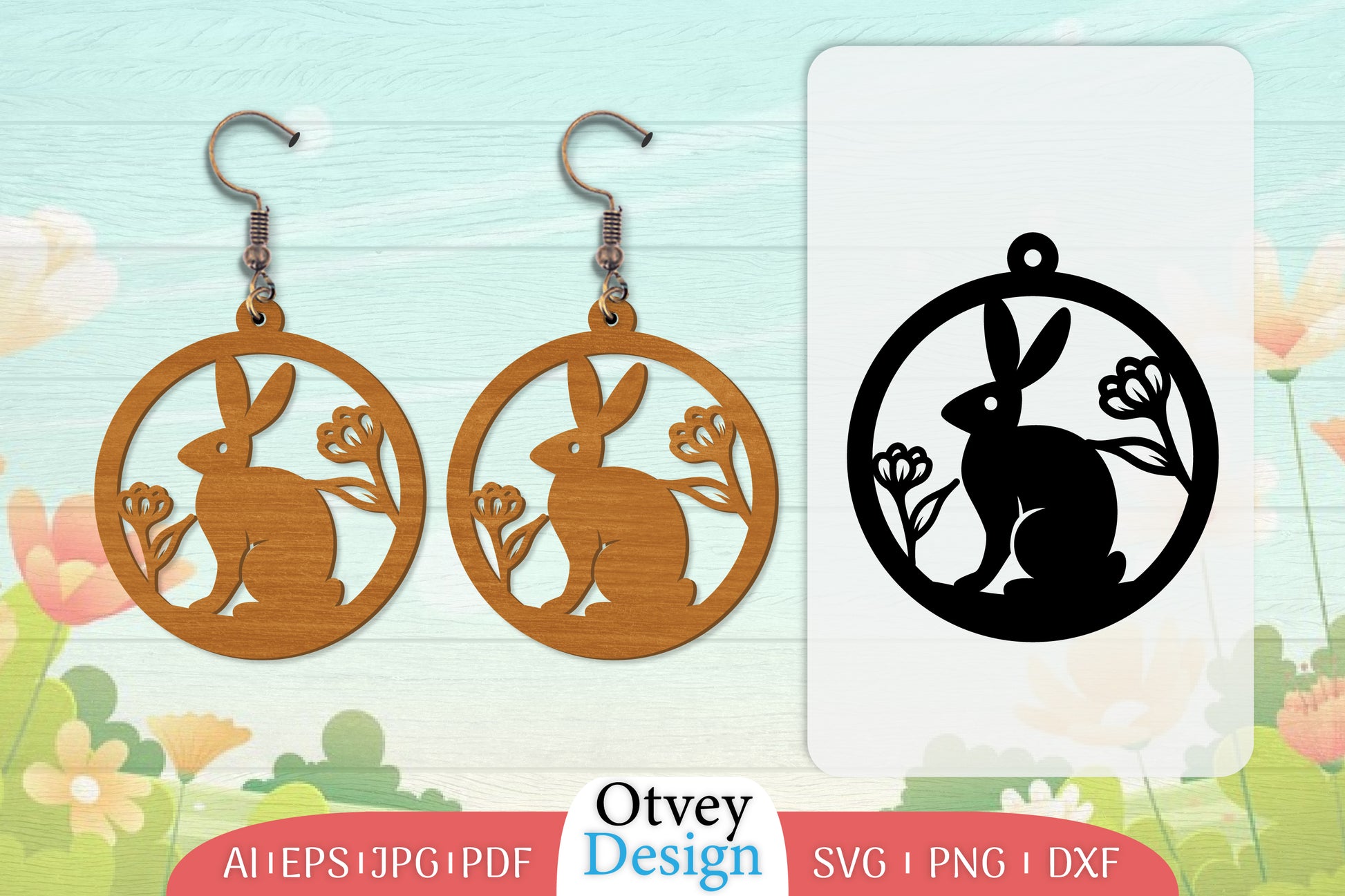 Earring Rabbit Lasercut SVG Bundle 32 - CraftNest - Digital Crafting and Art