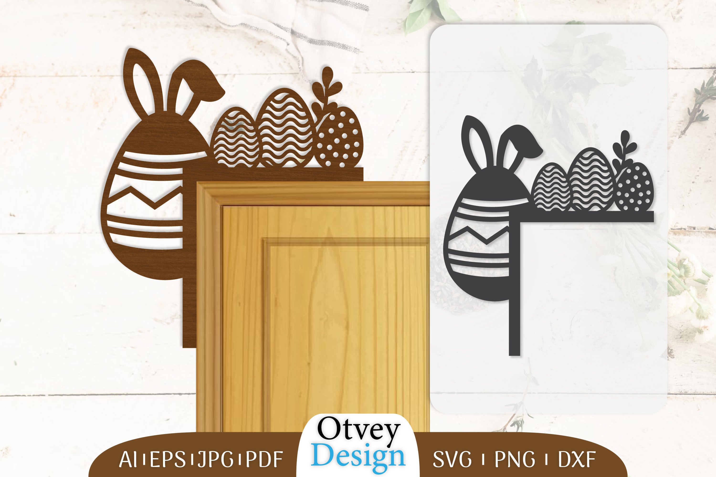 Door Corner Happy Easter Egg Lasercut SVG Bundle 5 - CraftNest - Digital Crafting and Art