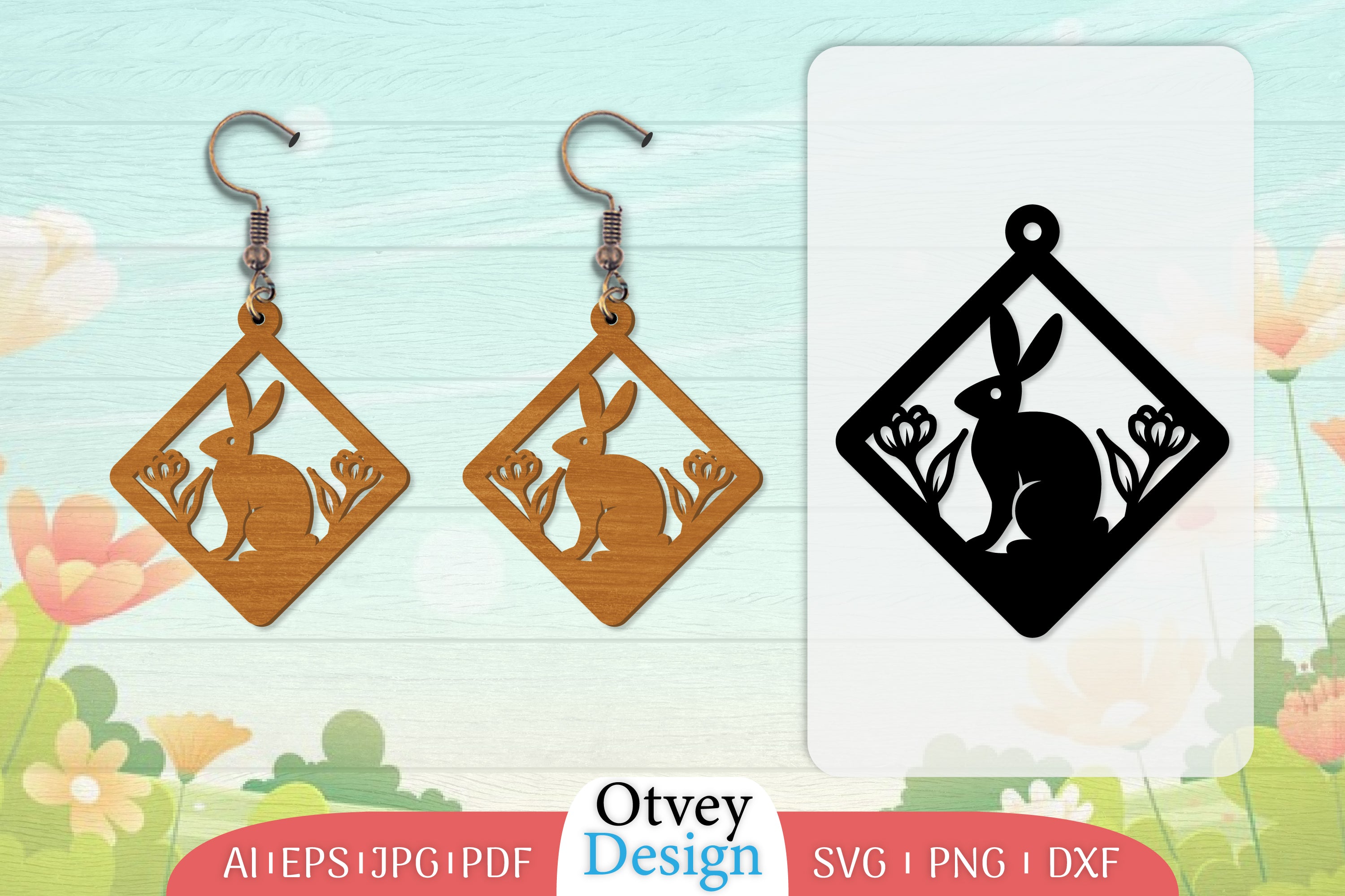 Earring Rabbit Lasercut SVG Bundle 23 - CraftNest - Digital Crafting and Art