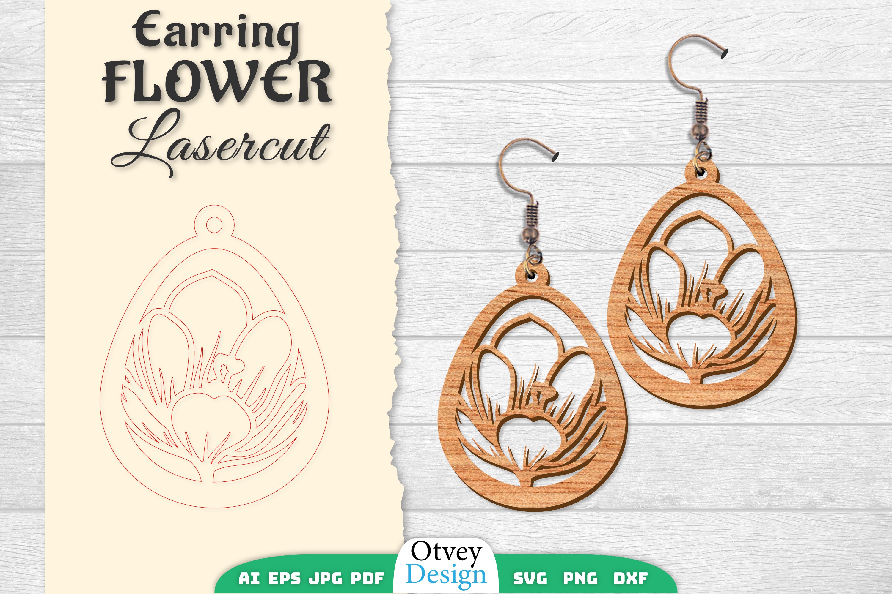 Earring Flower Lasercut SVG Bundle 49 - CraftNest - Digital Crafting and Art