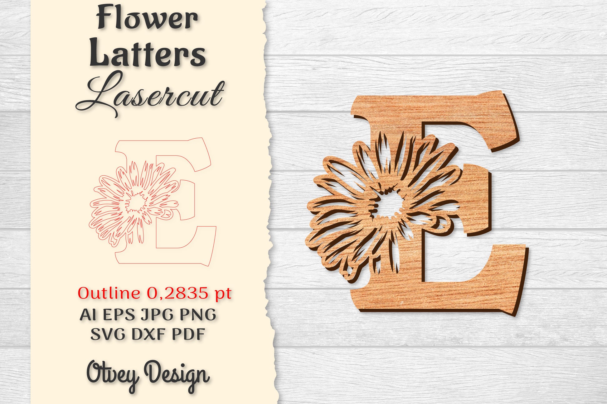Flower Letters Laser Cut SVG Bundle 4 - CraftNest - Digital Crafting and Art