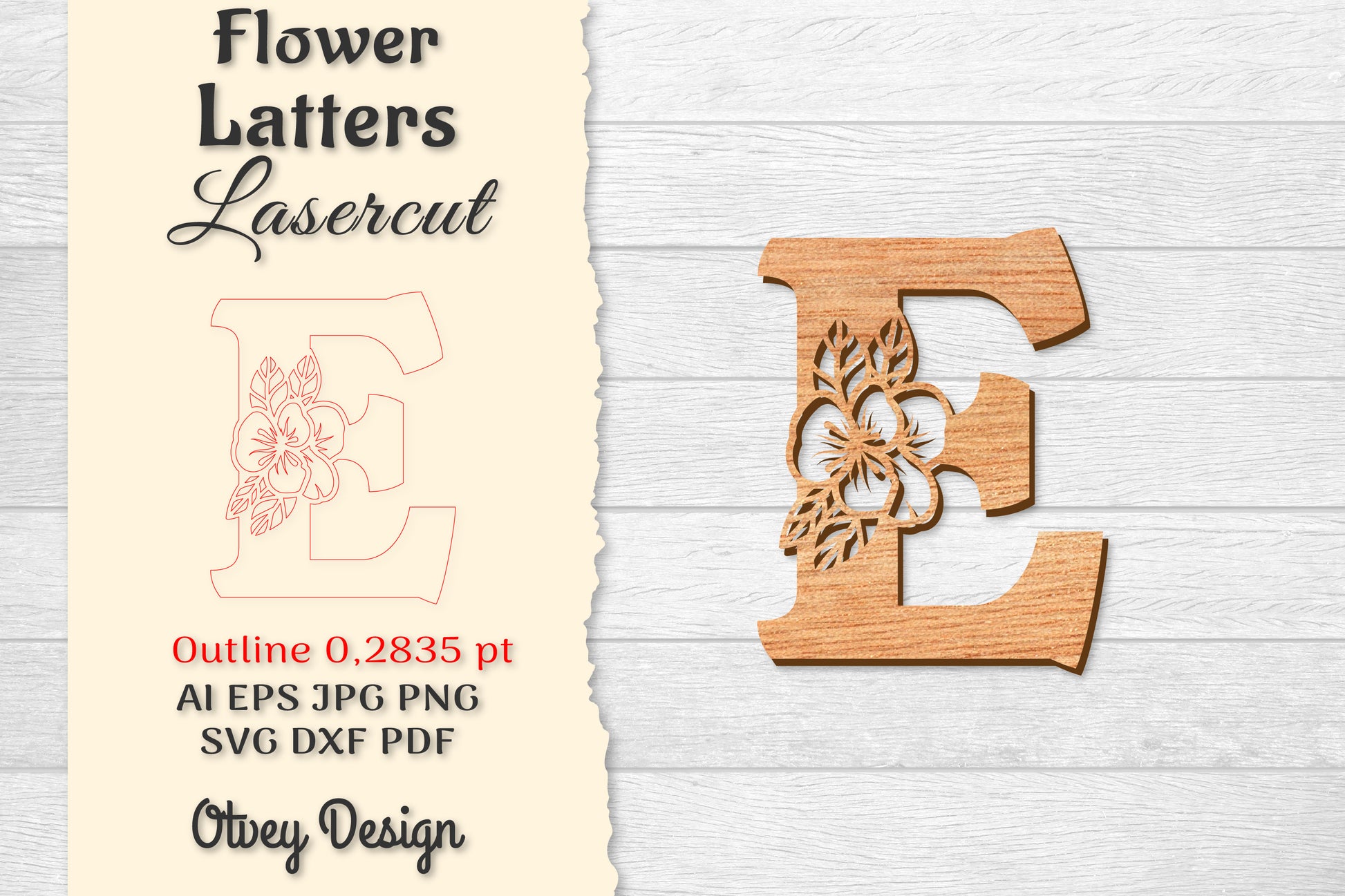 Flower Letters Laser Cut File SVG Bundle 81 - CraftNest - Digital Crafting and Art