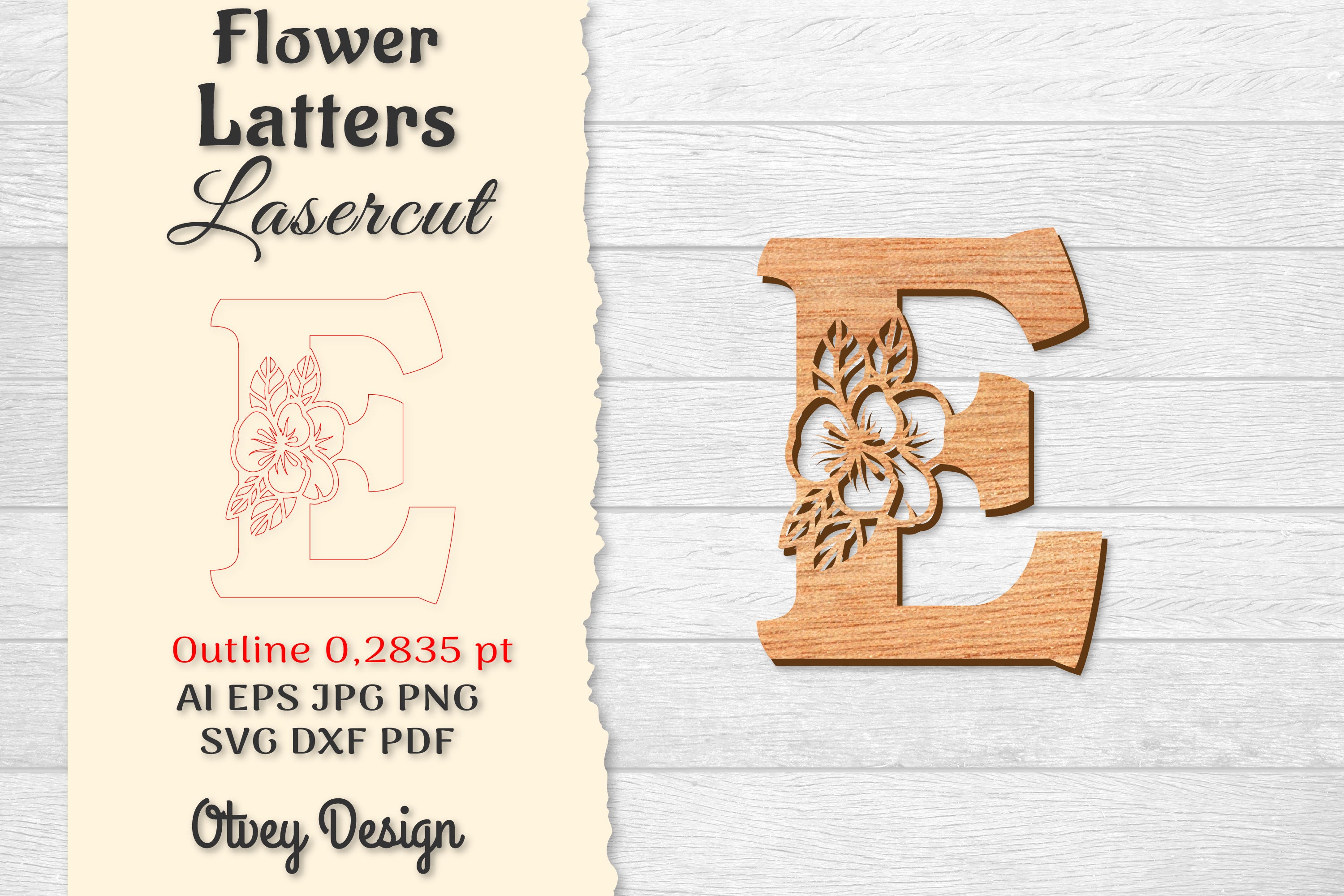 Flower Letters Laser Cut File SVG Bundle 81 - CraftNest - Digital Crafting and Art