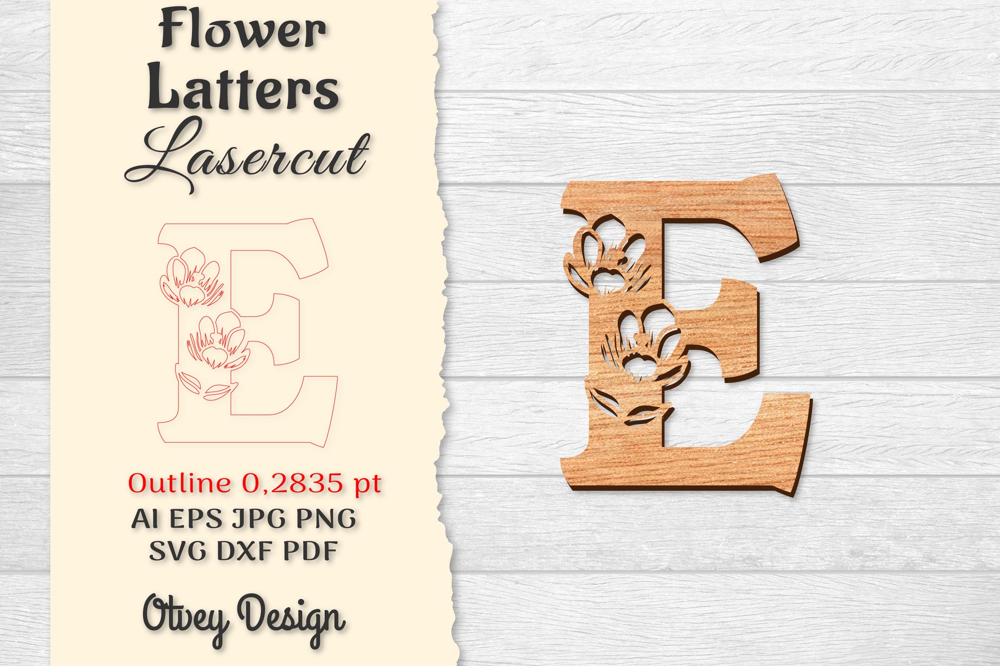 5 Flower Letters Laser Cut SVG Bundle 90 - CraftNest - Digital Crafting and Art