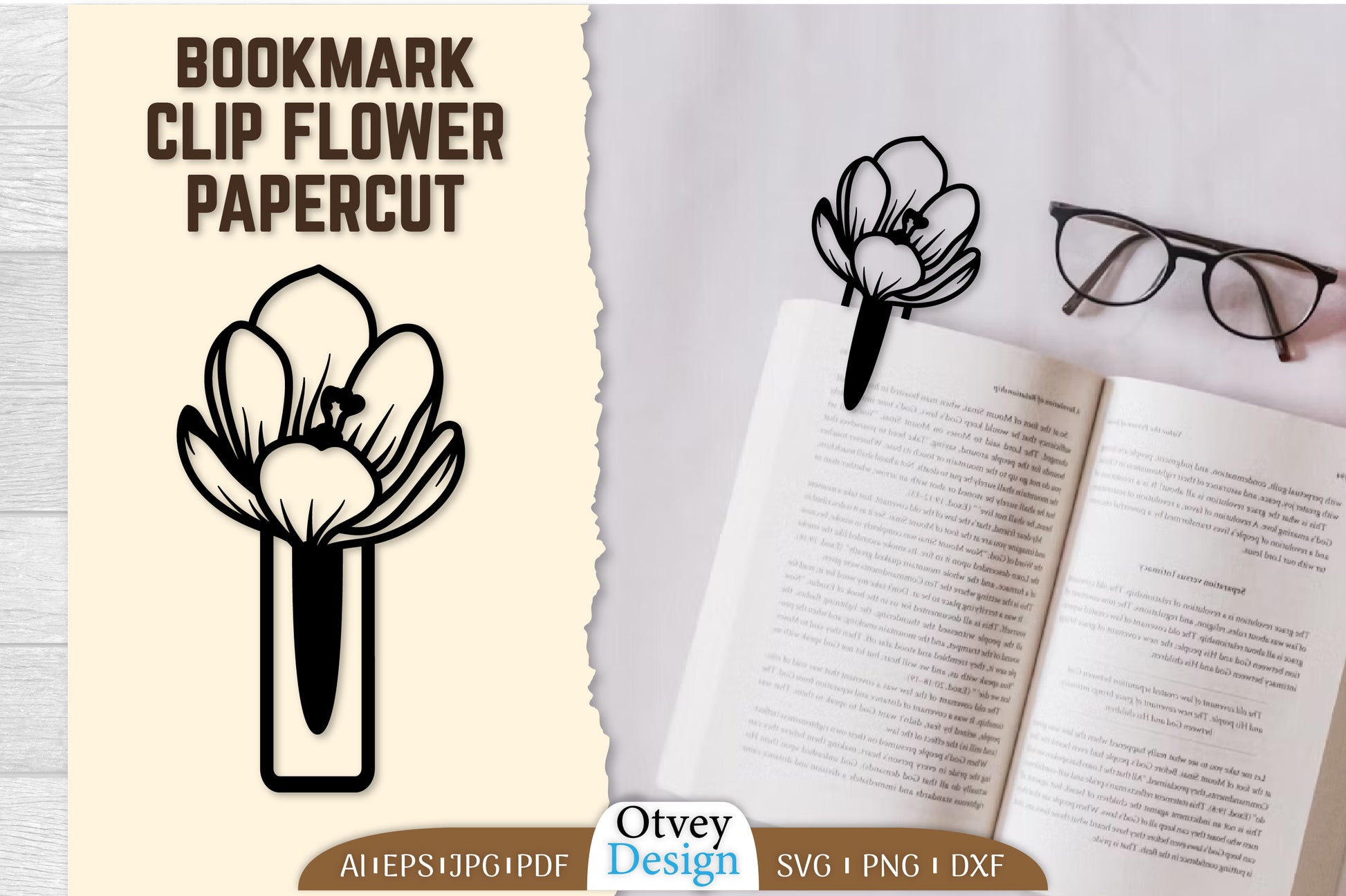 Clip Bookmark Flower SVG Bundle 5 - CraftNest - Digital Crafting and Art