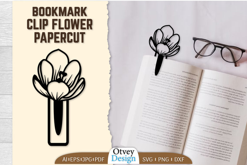 Clip Bookmark Flower SVG Bundle 5 - CraftNest - Digital Crafting and Art