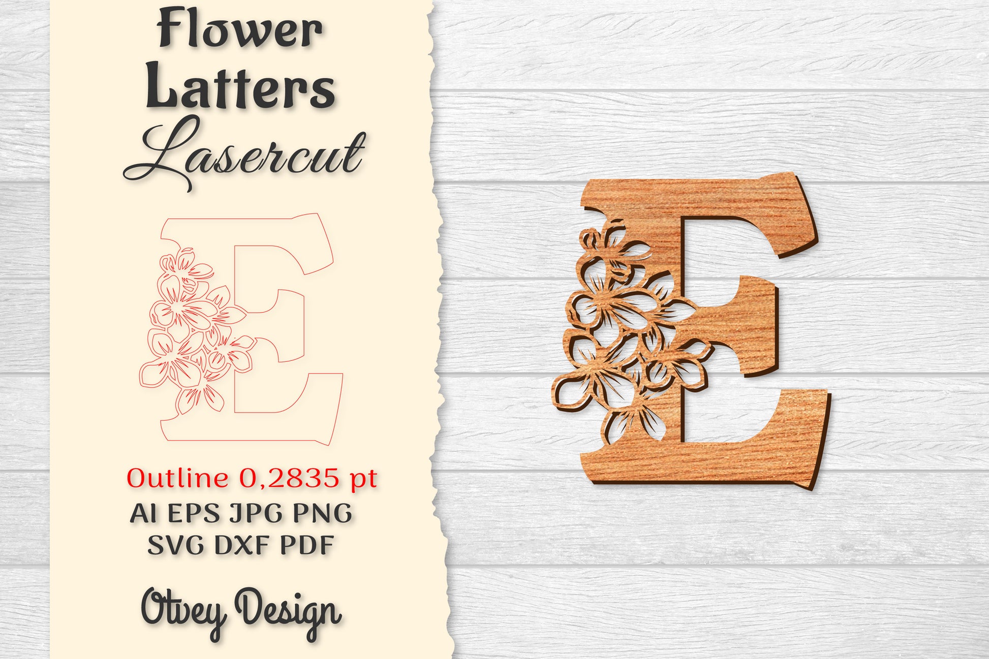 Flower Letters Laser Cut File SVG Bundle 134 - CraftNest - Digital Crafting and Art