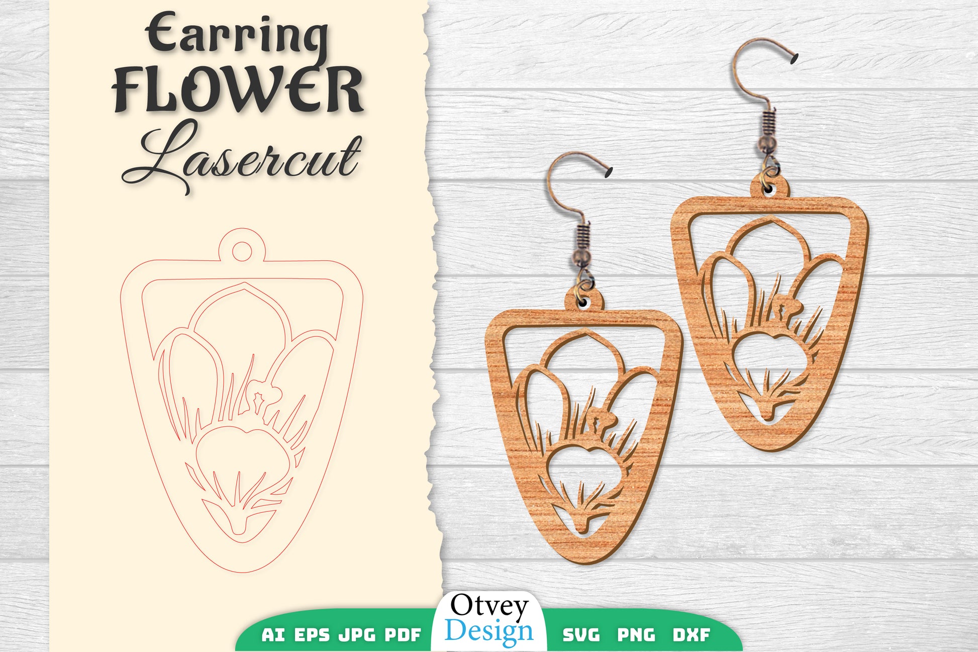 Earring Flower Lasercut SVG Bundle 64 - CraftNest - Digital Crafting and Art