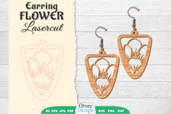 Earring Flower Lasercut SVG Bundle 64 - CraftNest - Digital Crafting and Art