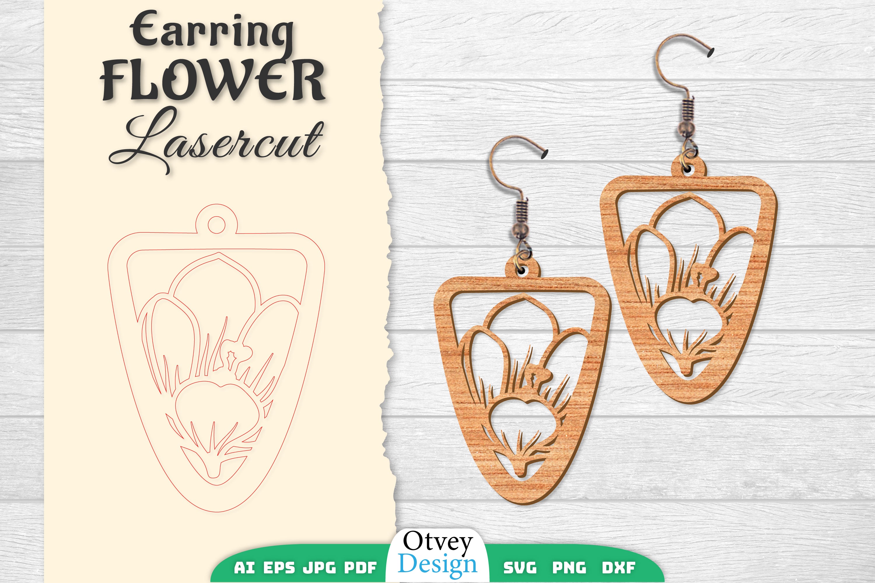 Earring Flower Lasercut SVG Bundle 64 - CraftNest - Digital Crafting and Art