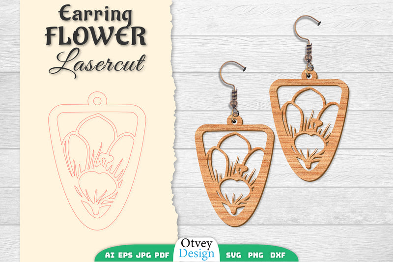 Earring Flower Lasercut SVG Bundle 64 - CraftNest - Digital Crafting and Art