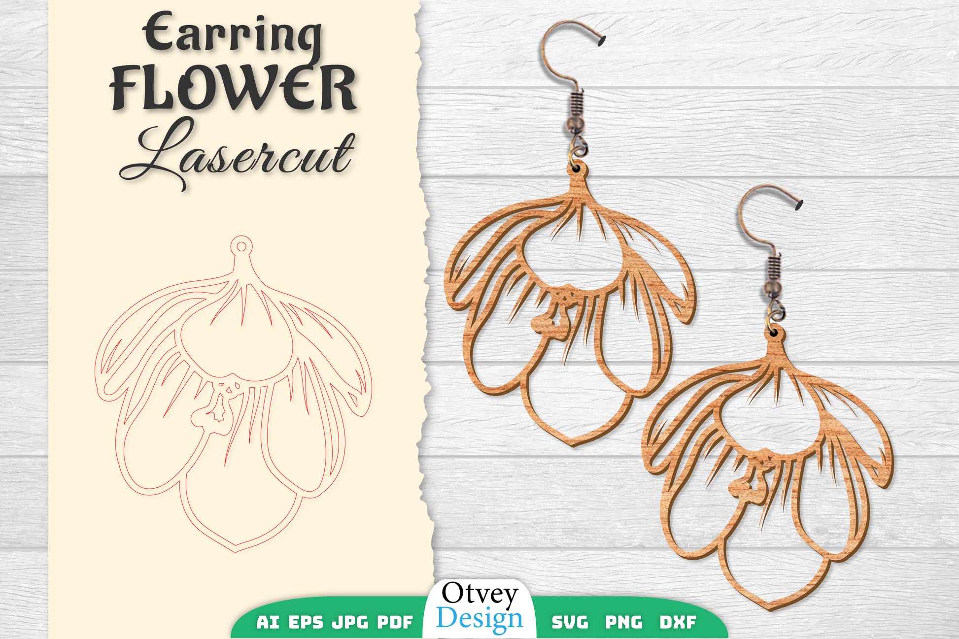 Earring Flower Lasercut SVG Bundle 5 - CraftNest - Digital Crafting and Art