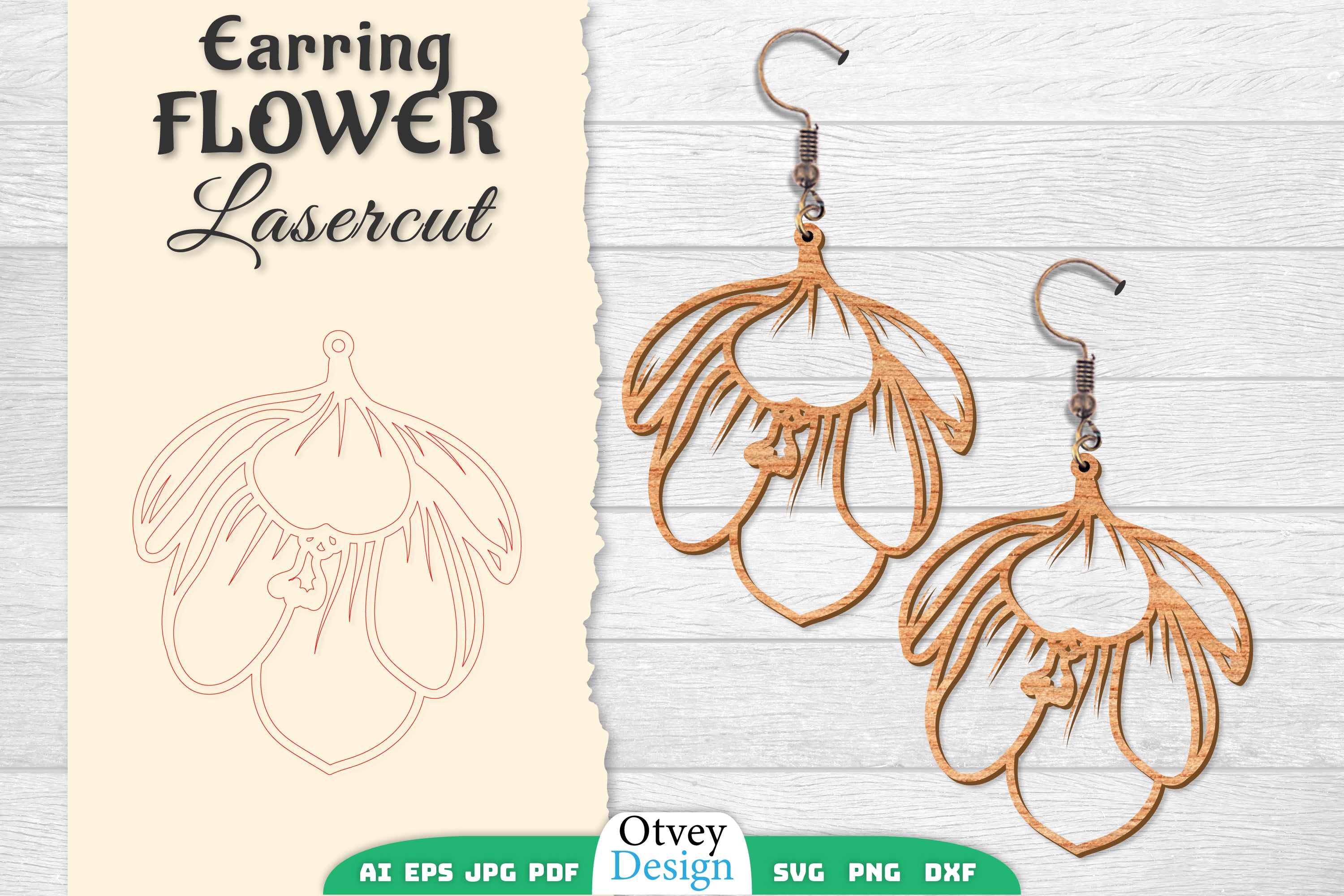 Earring Flower Lasercut SVG Bundle 5 - CraftNest - Digital Crafting and Art
