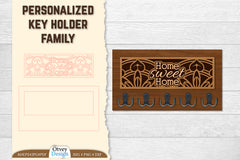 Personalized Key Holder Lasercut SVG Bundle 4 - CraftNest - Digital Crafting and Art