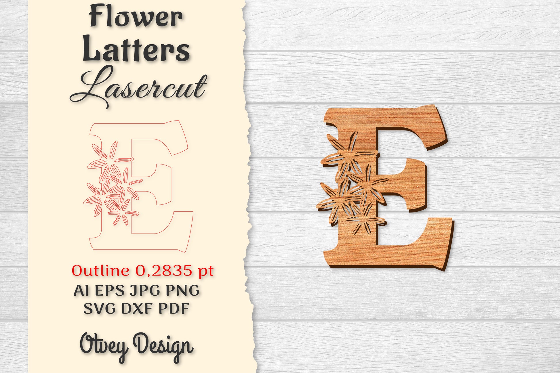 Flower Letters Laser Cut File SVG Bundle 30 - CraftNest - Digital Crafting and Art
