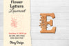 Flower Letters Laser Cut File SVG Bundle