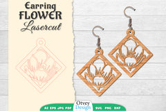 Earring Flower Lasercut SVG Bundle 34 - CraftNest - Digital Crafting and Art