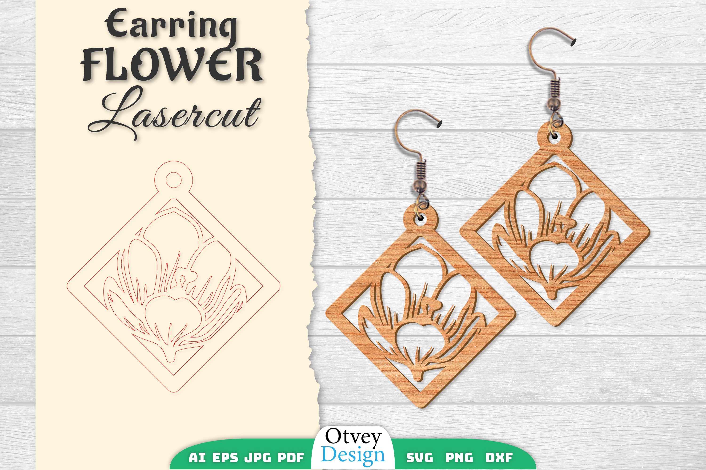 Earring Flower Lasercut SVG Bundle 34 - CraftNest - Digital Crafting and Art