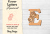 Flower Letters Laser Cut File SVG Bundle
