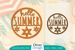Hello Summer Round Lasercut SVG Bundle 7 - CraftNest - Digital Crafting and Art