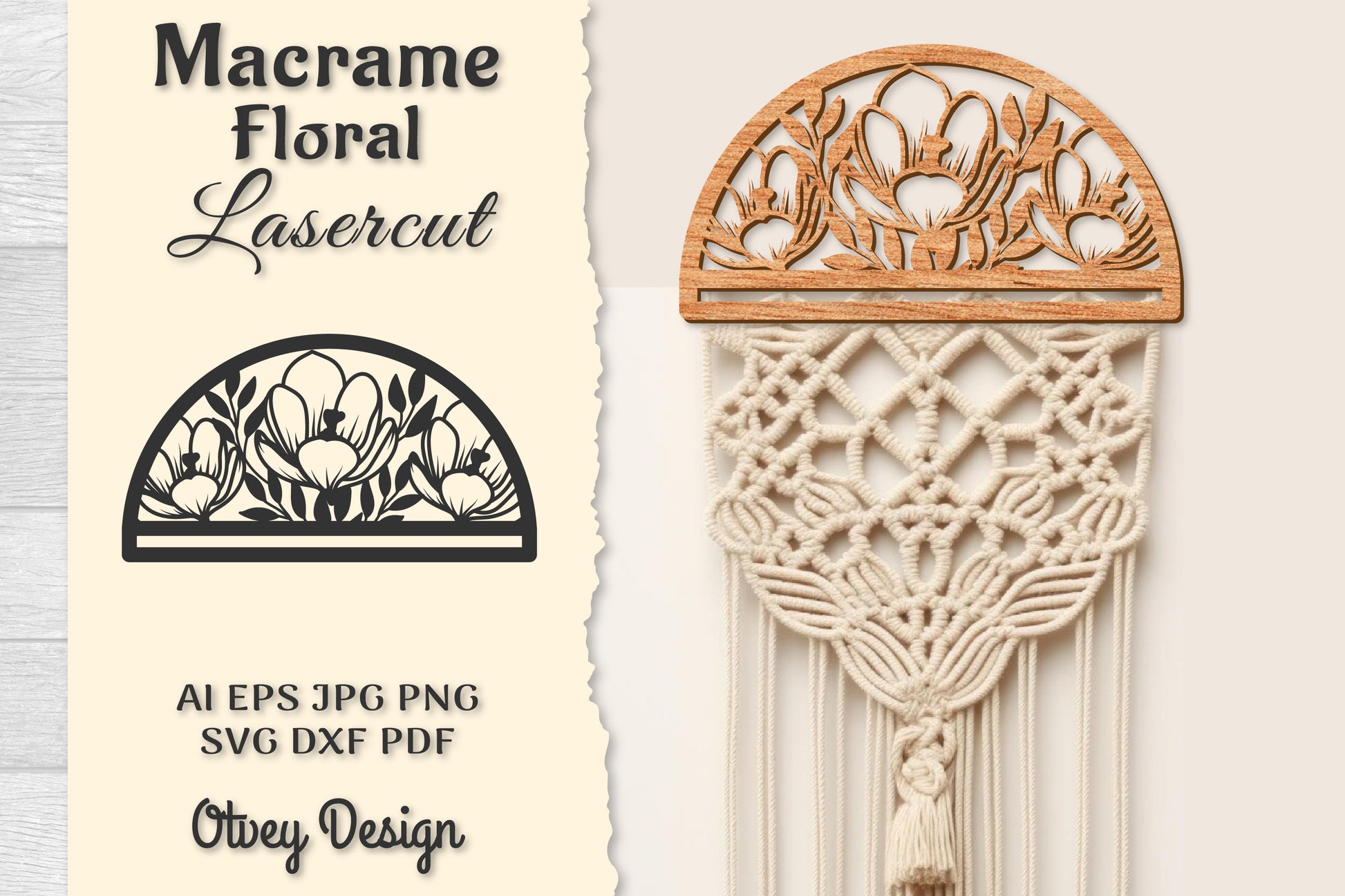 Macrame Frame Floral Lasercut SVG Bundle 5 - CraftNest - Digital Crafting and Art