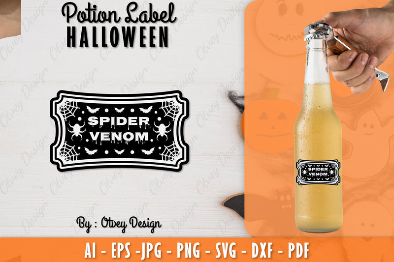 Halloween Potion Label SVG Bundle 36 - CraftNest - Digital Crafting and Art
