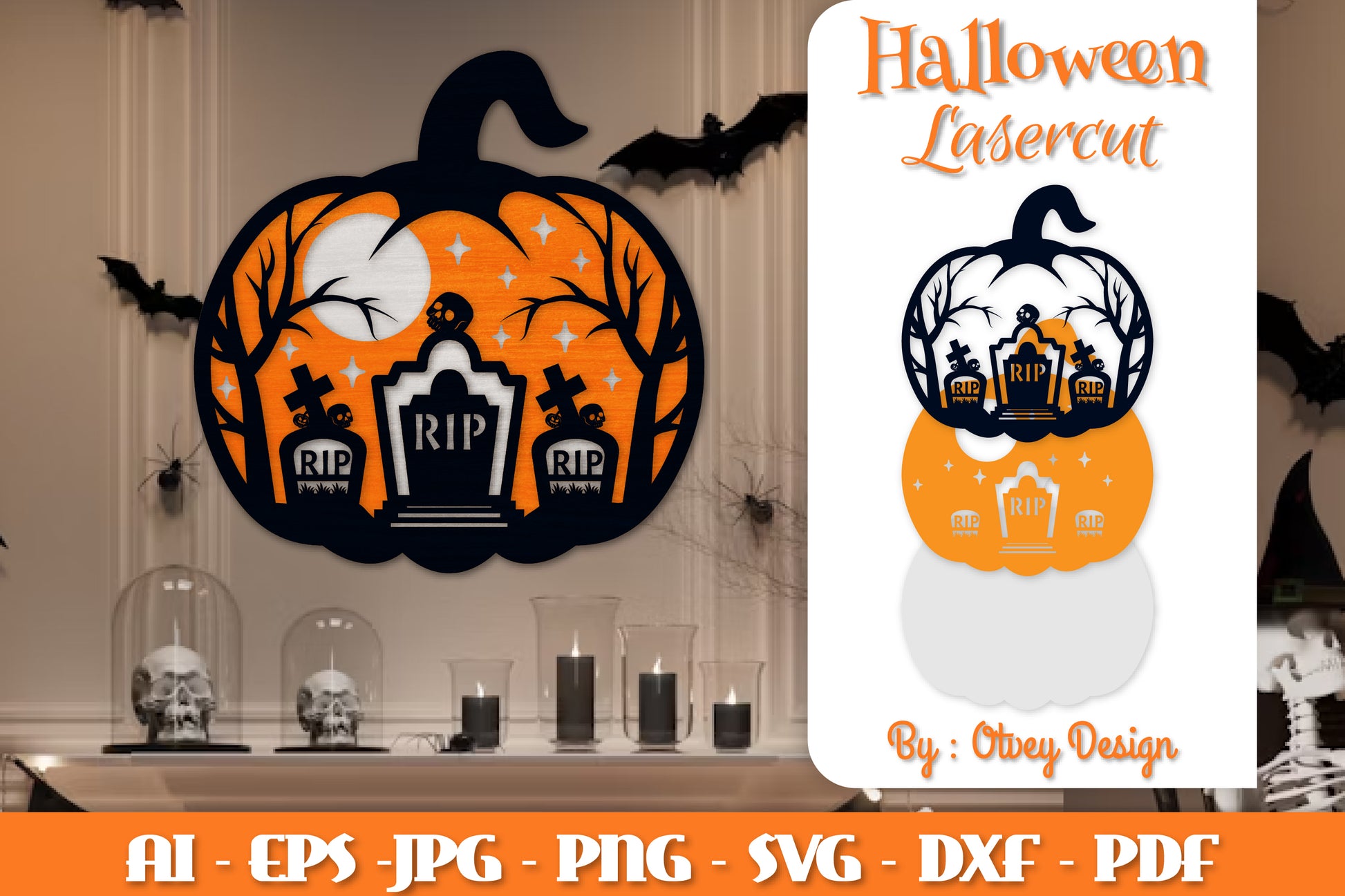 Halloween Pumpkins Lasercut SVG Bundle 5 - CraftNest - Digital Crafting and Art