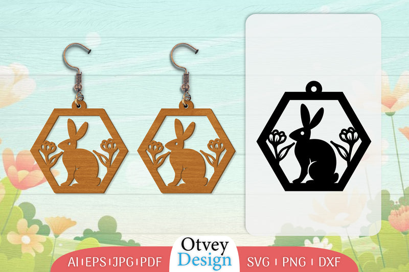 Earring Rabbit Lasercut SVG Bundle 77 - CraftNest - Digital Crafting and Art